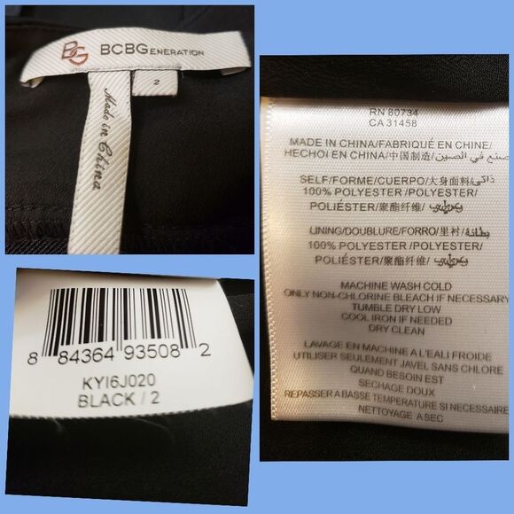 BCBGeneration Unique One Shoulder Black Dress Size 2 - Picture 6 of 7